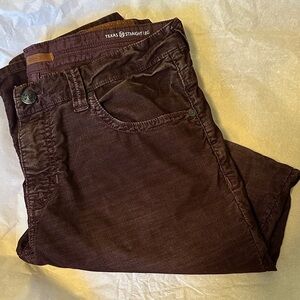 Maroon Straight Leg Jeans